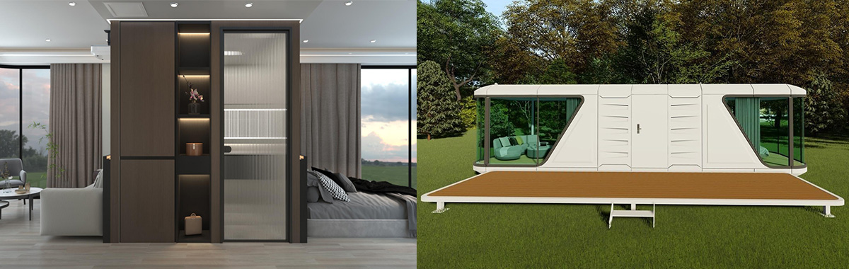 Capsule house with bathroom manufacture