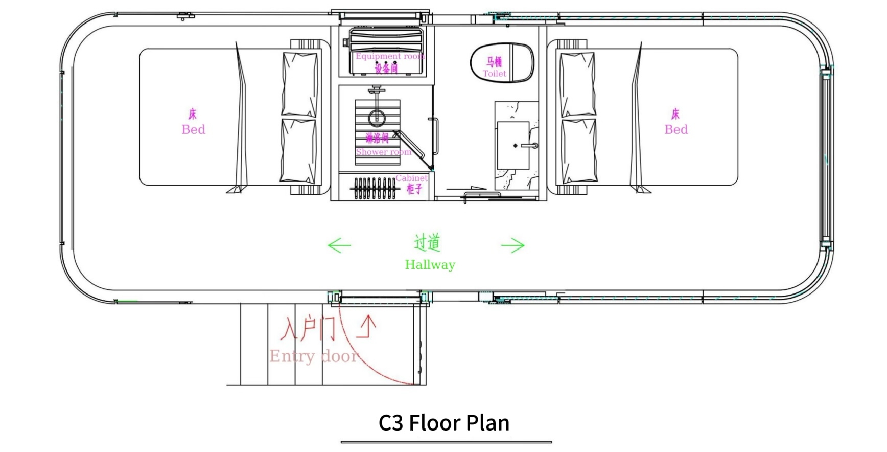 Space Cabin Plane layout