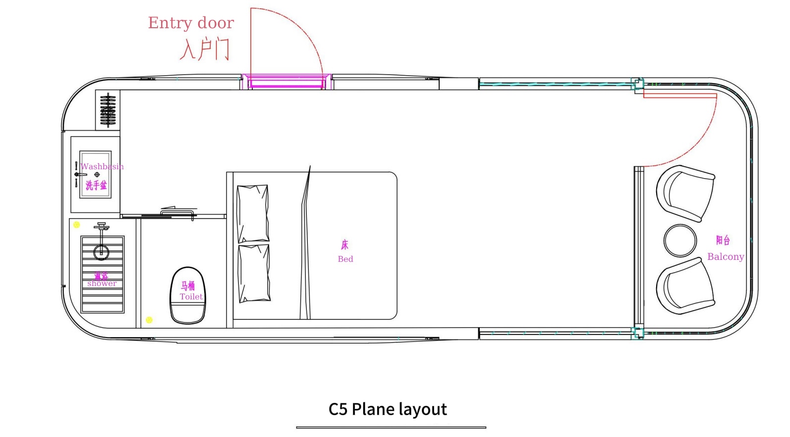 Capsule Vacation Home floor plane